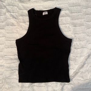 Black Seamless Benni High Neck Tank Top